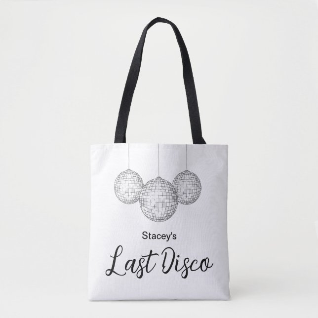Last Disco Ball Bachelorette Party Bridal Tote Bag (Front)