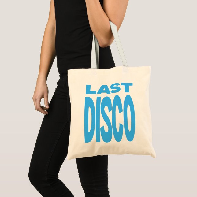 Last Disco Blue Bachelorette Party Wedding Tote Bag (Front (Product))