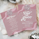 Last Disco Retro 70 Bachelorette Weekend Itinerary Invitation<br><div class="desc">Last Disco Retro 70 Bachelorette Weekend Itinerary Invitation
All designs are © PIXEL PERFECTION PARTY LTD</div>