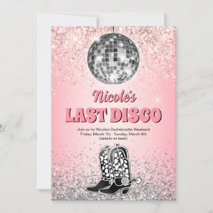 Last Disco Retro Bachelorette Weekend Invitation