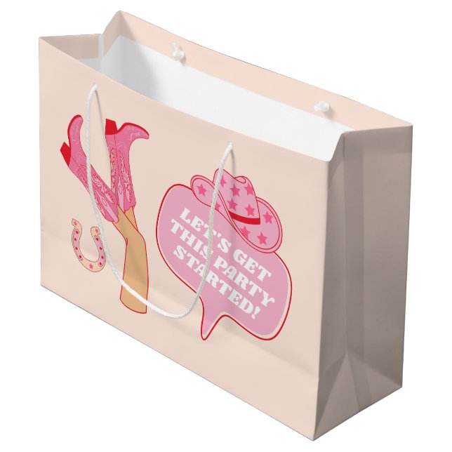 Last Disco Rodeo Bachelorette Party Gift Bag (Front Angled)