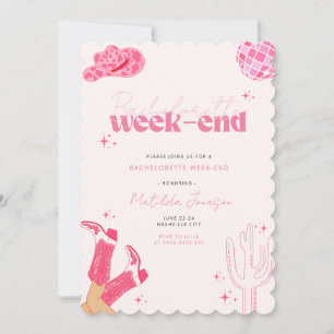 Last disco rodeo bachelorette party invitation