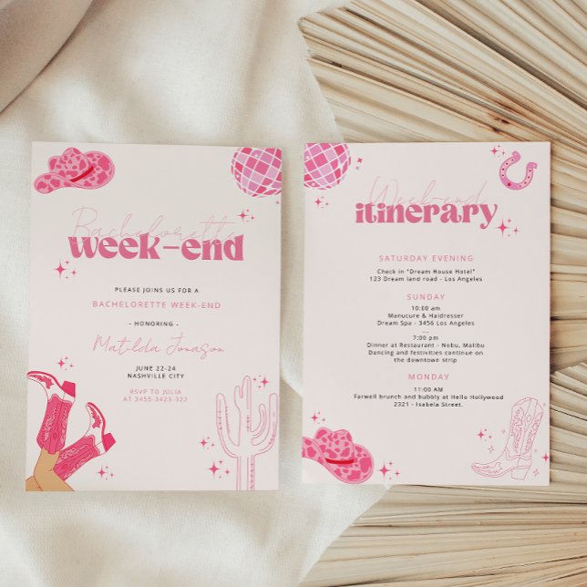 Last disco rodeo bachelorette party invitation (Creator Uploaded)