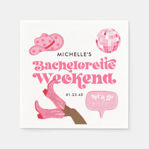 Last Disco Rodeo Bachelorette Party Napkin