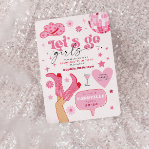 Last Disco Rodeo Bachelorette Party Nash Bash Invitation