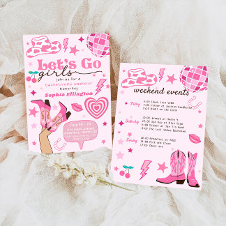 Last Disco Rodeo Bachelorette Weekend Nash Bash Invitation