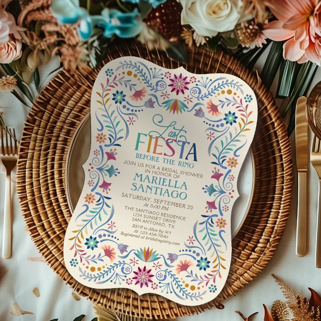 Last Fiesta Bridal Shower Boho Invitation (Creator Uploaded)