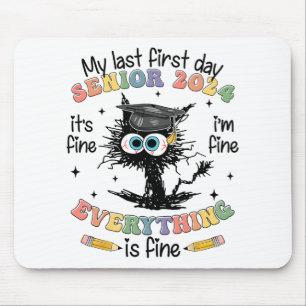 Last First Day Senior 2024 Back To School Cl Of 20 Mouse Mat