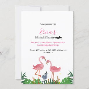 Last Flamengo Bachelorette  & weekend itinerary  Invitation