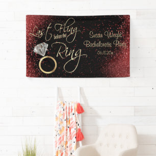 Last Fling Bachelorette Party - Red Banner