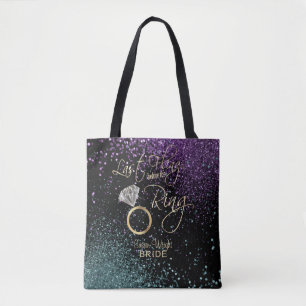 Last Fling Bachelorette - Purple & Teal Tote Bag