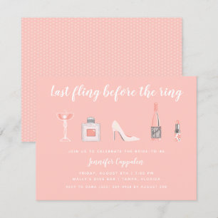 Last Fling Before the Ring Bachelorette Party Invitation