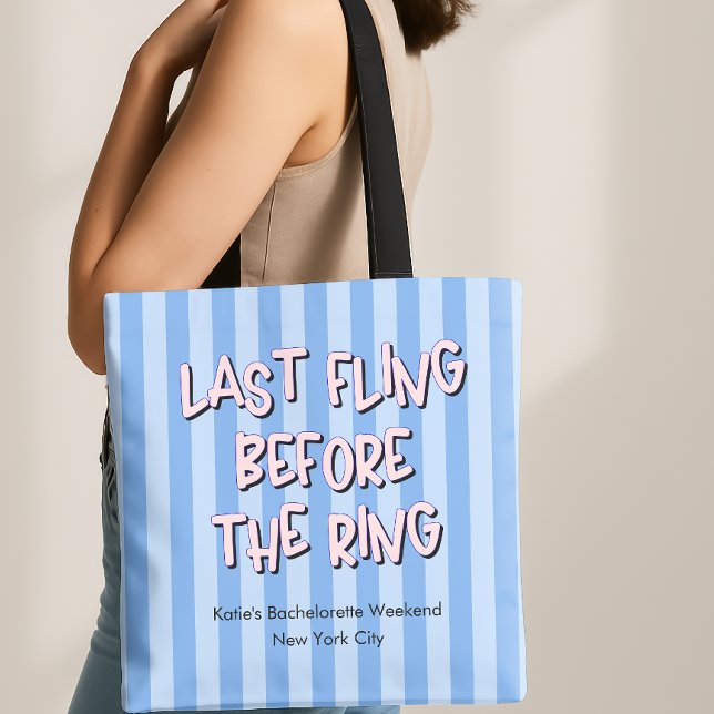 Last Fling Before The Ring Bachelorette Tote Bag (Last Fling before the ring tote bag)