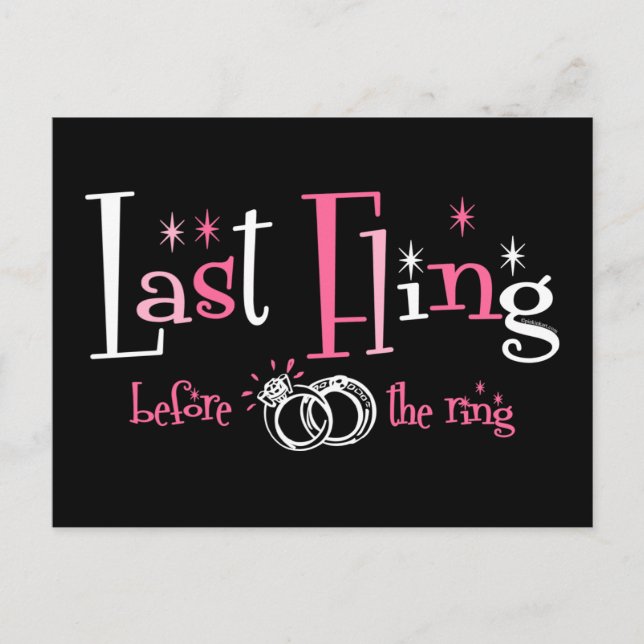 Last Fling Before The Ring Postcard (Front)