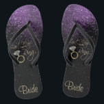 Last Fling Before the Ring - Purple Flip Flops<br><div class="desc">Flip Flop Shoes ready for you to personalise. Matching products are available or you can just transfer the design to another product. If need be... you can delete all text and start fresh with your own text, colour and font choices with the Zazzle design tool area. ✔Note: Not all template...</div>