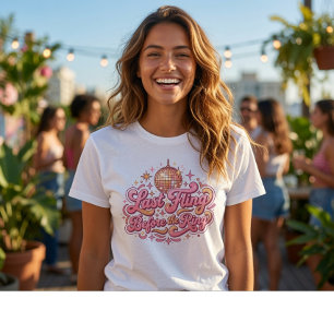 Last Fling Before the Ring Retro Disco Bachelore T-Shirt