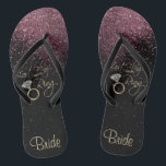 Last Fling Before the Ring - Rose Gold Flip Flops<br><div class="desc">Flip Flop Shoes ready for you to personalise. Matching products are available or you can just transfer the design to another product. If need be... you can delete all text and start fresh with your own text, colour and font choices with the Zazzle design tool area. ✔Note: Not all template...</div>