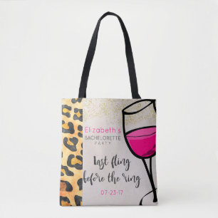 Last Fling Before The Ring Wild Print Bachelorette Tote Bag