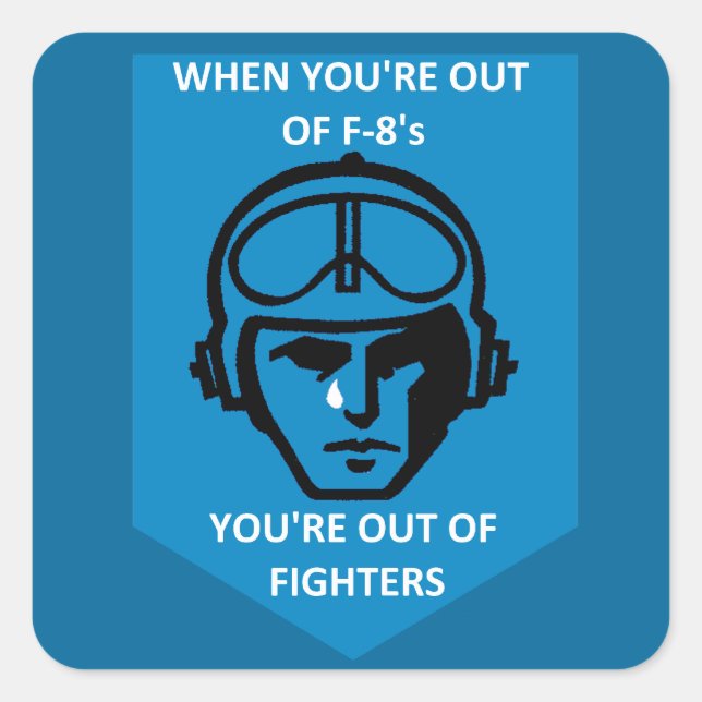 Last Gunfighter F-8 Square Sticker (Front)