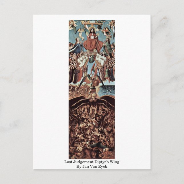 Last Judgement Diptych Wing By Jan Van Eyck Postcard (Front)