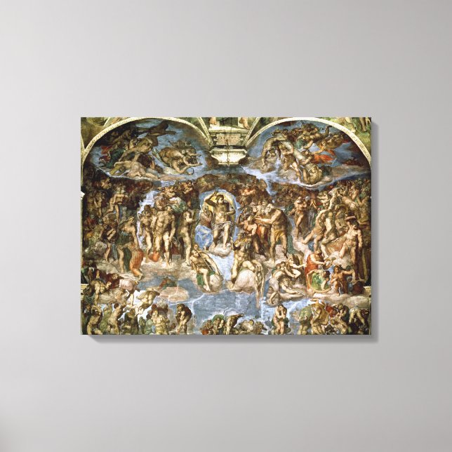 Last Judgement, from the Sistine Chapel, 1538-41 Canvas Print (Front)