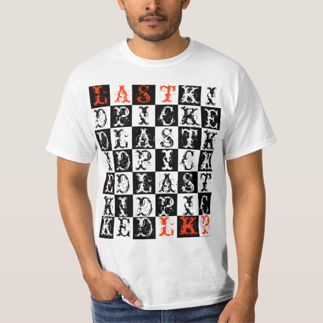 Last Kid Picked Chequered Letters Shirt (Front)