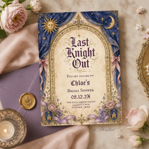Last Knight Out Bridal Shower Invitation