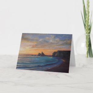 Last Light at Martin's Beach greeting card