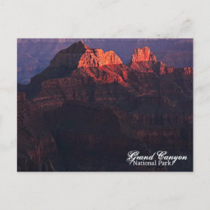 Last Light Sunset Glow Grand Canyon North Rim Postcard