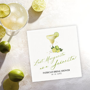 Last Margarita As A Señorita Bridal Shower  Napkin