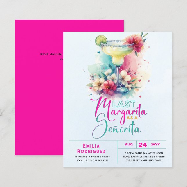 Last Margarita Señorita Fiesta Bridal Shower (Front/Back)