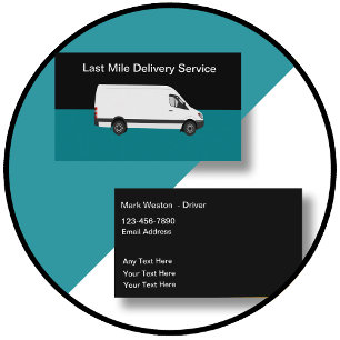 Last Mile Delivery Truck Service Business Cards