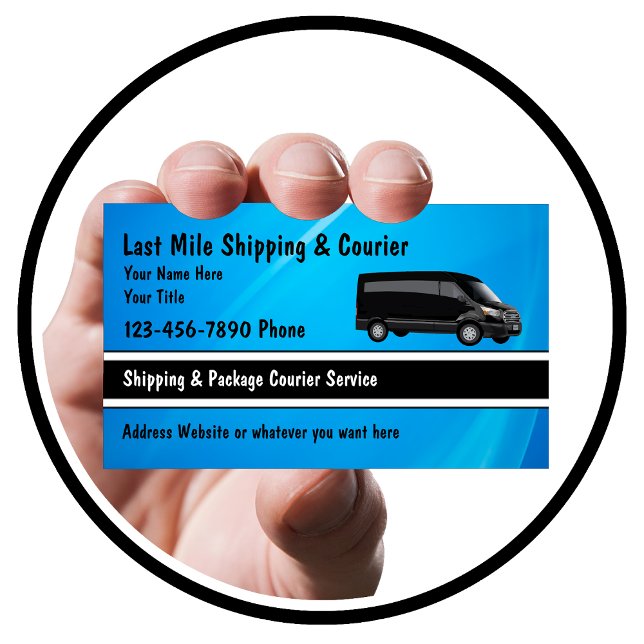 Last Mile Shipping & Courier Business Card (Creator Uploaded)