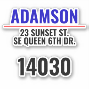 Last Name & Address - Custom Mailbox Numbers