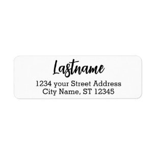 Last Name - Blessings Script font - Return Address