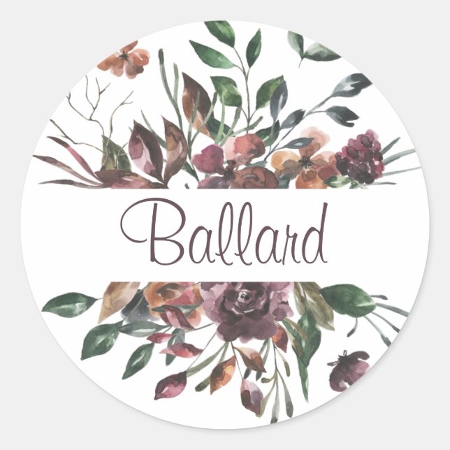 Last Name Envelope Seal (Front)