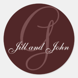 Last Name Initial G plus First Name Classic Round Sticker