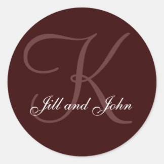 Last Name Initial K plus First Names Choclate Seal