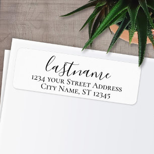 Last Name - Morgana Script Custom Return Address