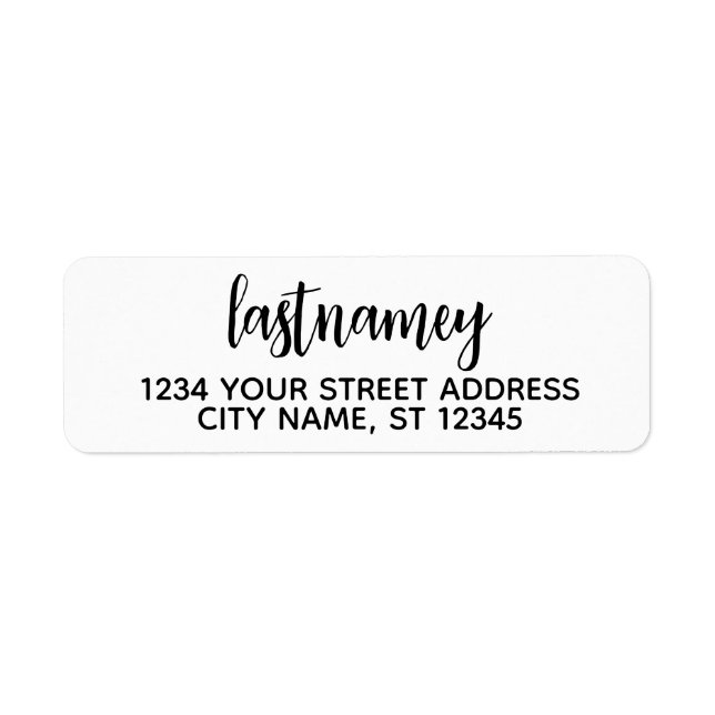 Last Name Romeo Juliet Script - Return Address (Front)