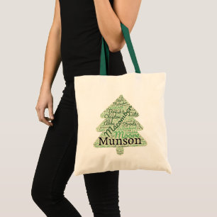 Last Names Tree Tote Bag