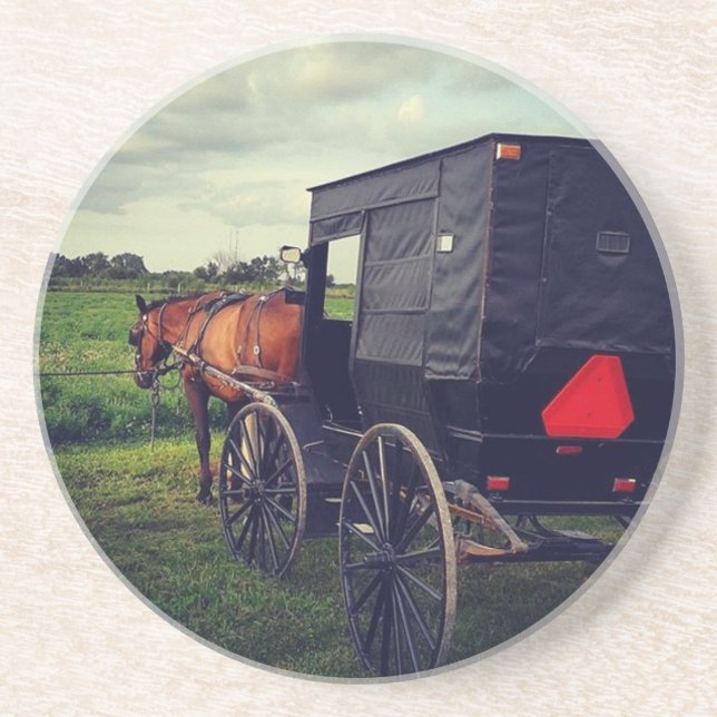 Last Night in an Amish community, Amish Horse Coaster (Front)