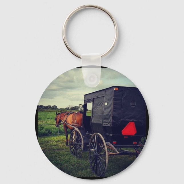 Last Night in an Amish community, Amish Horse Key Ring (Front)