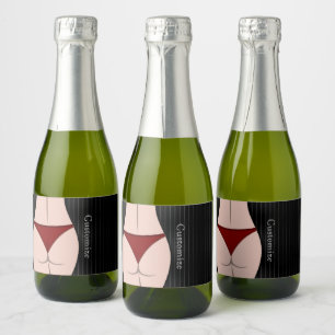 Last Night Of Freedom Bachelor Party Sparkling Wine Label