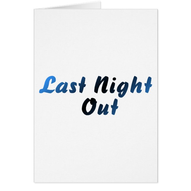 Last Night Out (blue) (Front)