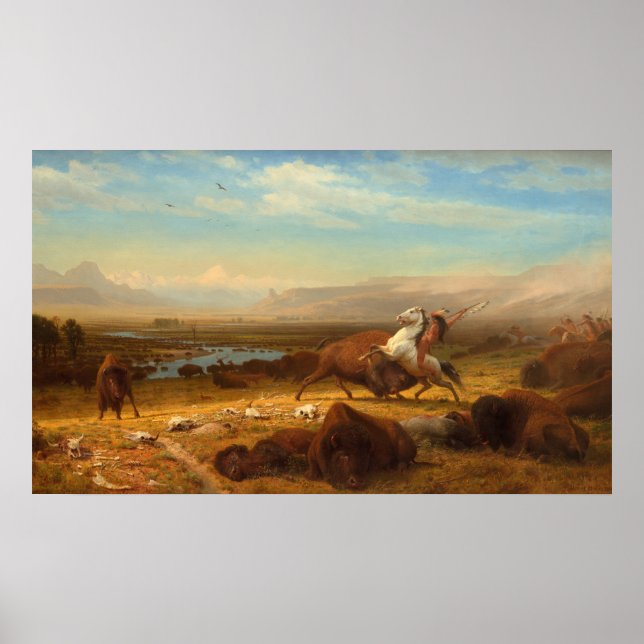 Last of Buffalo - Albert Bierstadt Fine Art Poster (Front)