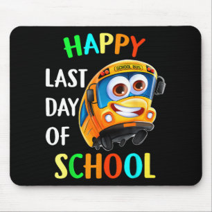 Last Of Day School Bus Driver Teacher Student Pare Mouse Mat