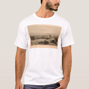 Last of the Buffalo Bierstadt (0137A) - Restored T-Shirt