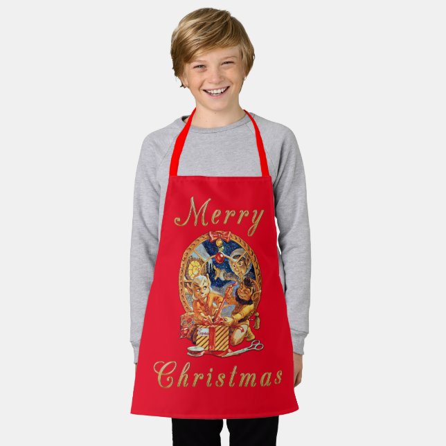 Last Package Christmas Apron (Worn)