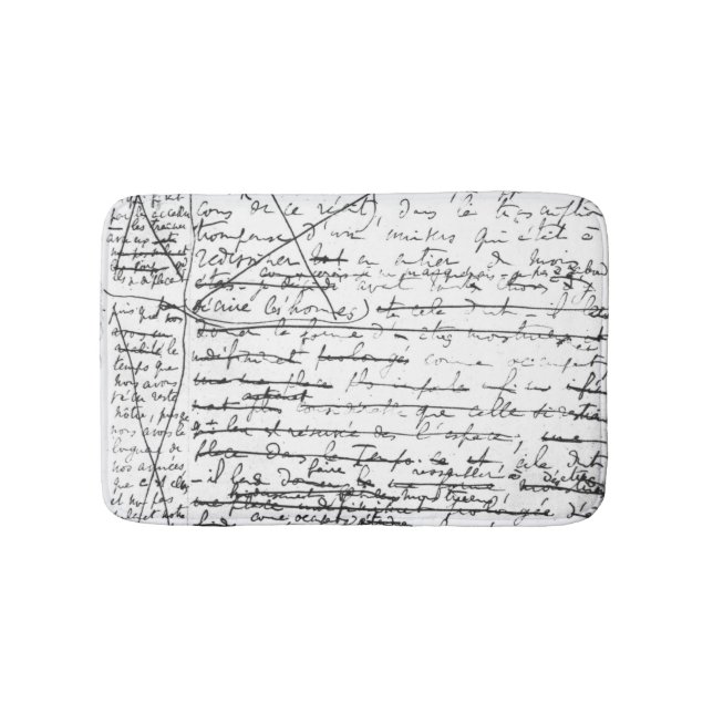 Last page of 'A la Recherche du Temps Perdu' Bath Mat (Front)